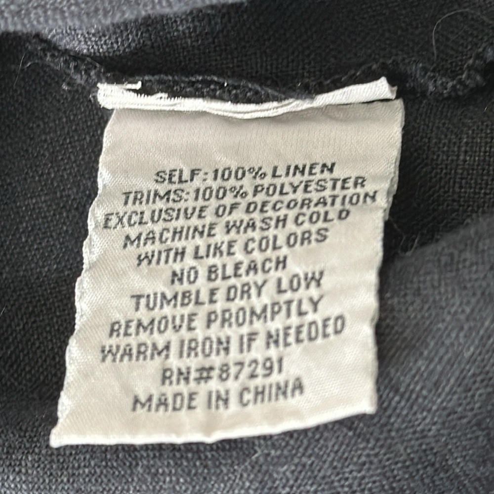 Johnny Was Black Lace-Up Embroidered Floral Blouse with Gold Accents - Picture 7 of 7